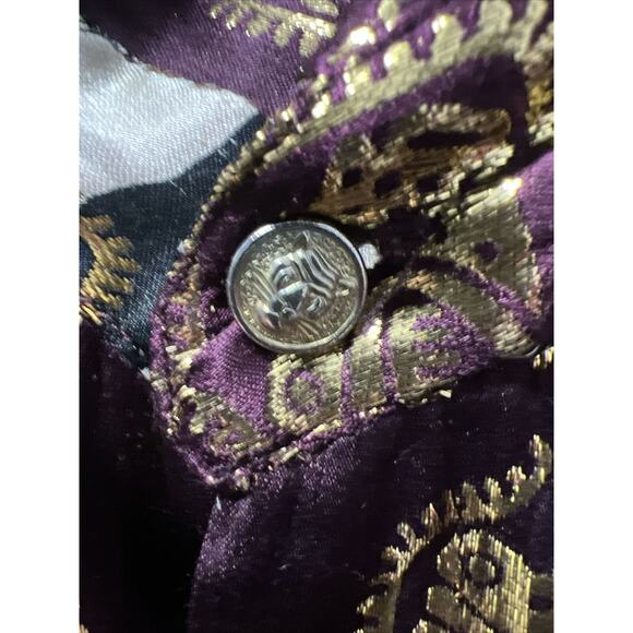 Metallic Silk by P.E.K imports Cowboy Horses Multi Color size Mens XL VINTAGE - Picture 5 of 16